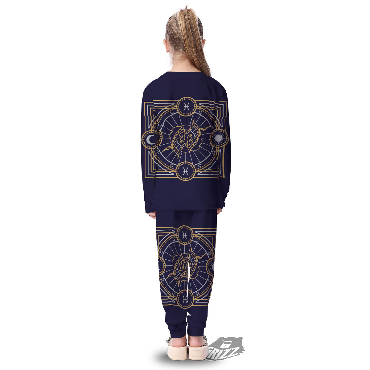 Signs Astrological And Pisces Print Kid's Pajamas-grizzshop