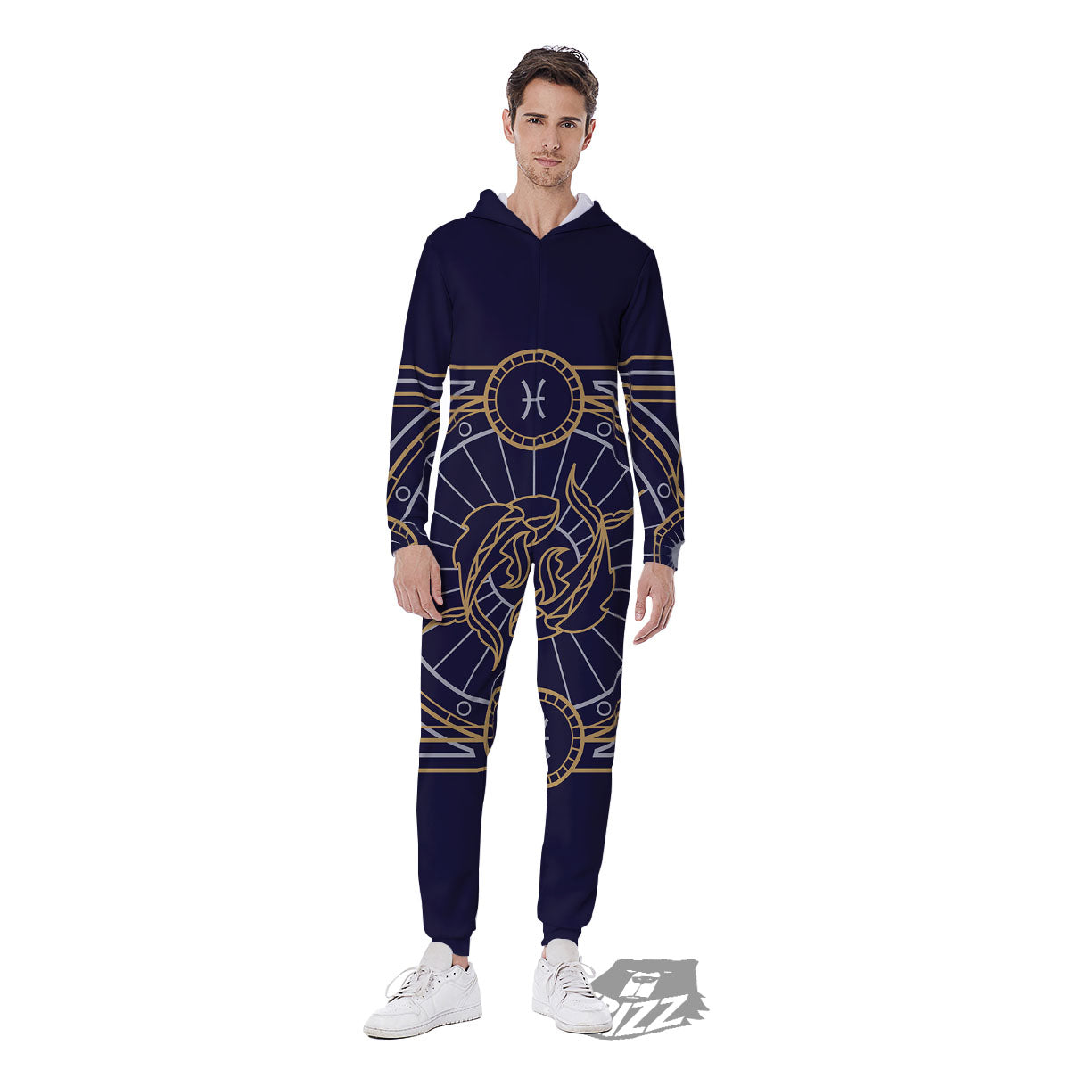 Signs Astrological And Pisces Print Men's Jumpsuit-grizzshop