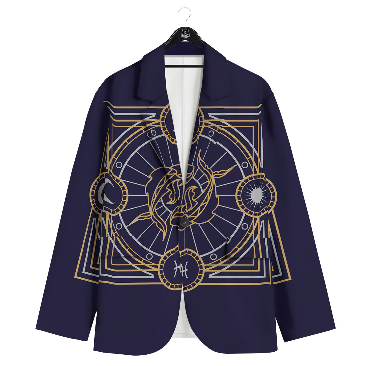 Signs Astrological And Pisces Print Men's Sport Coat-grizzshop