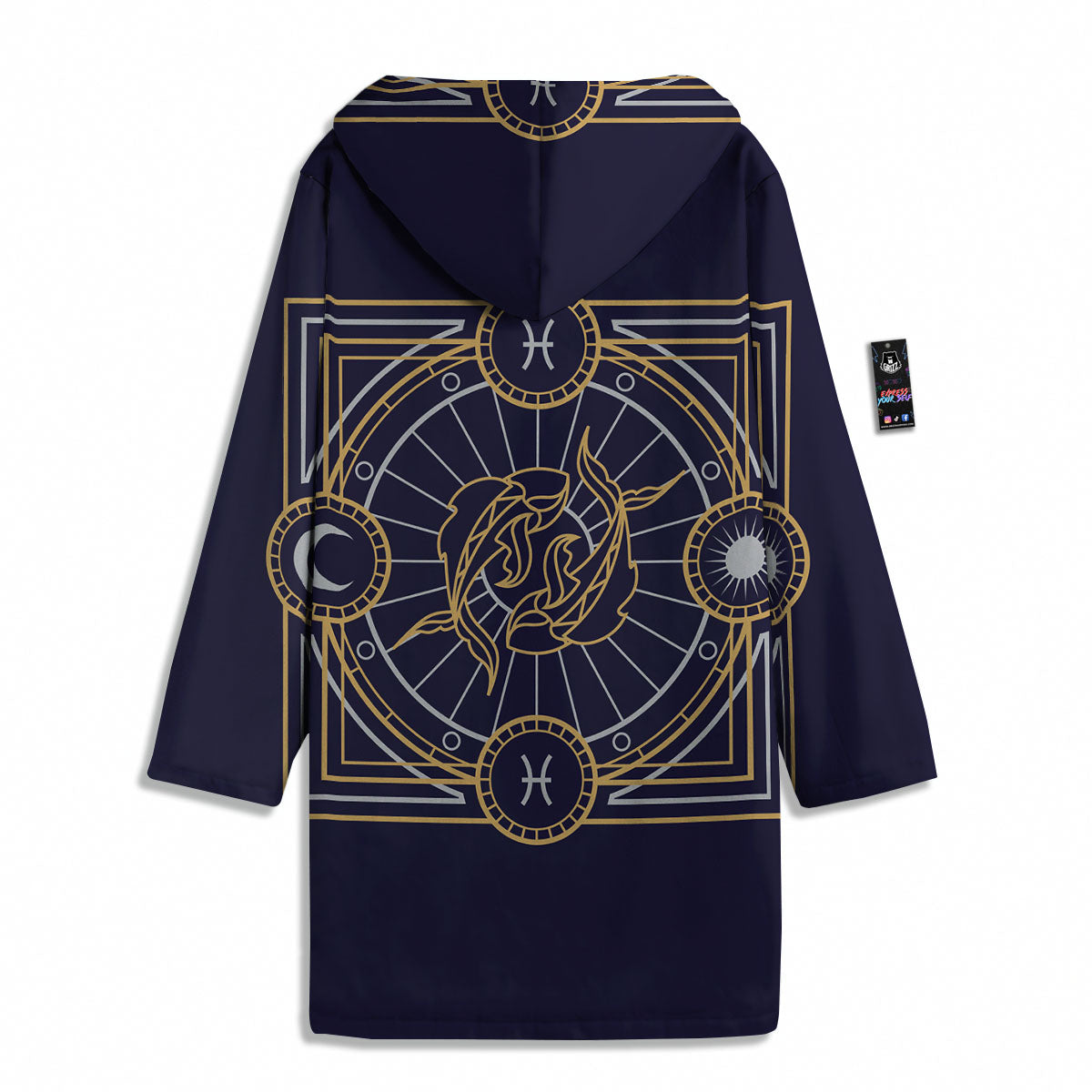 Signs Astrological And Pisces Print Men's Windbreaker Jacket-grizzshop