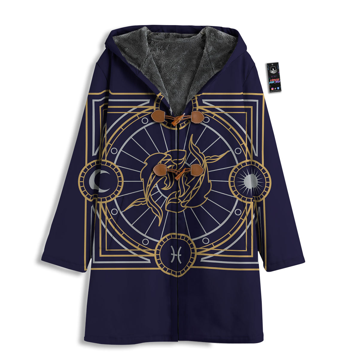 Signs Astrological And Pisces Print Men's Windbreaker Jacket-grizzshop