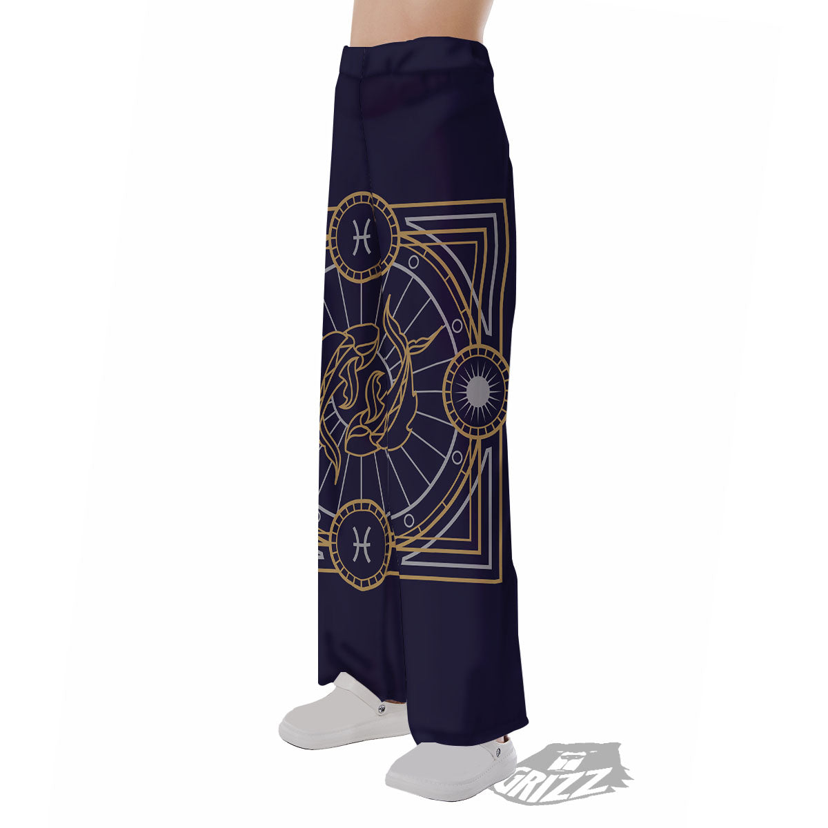Signs Astrological And Pisces Print Pajama Pants-grizzshop