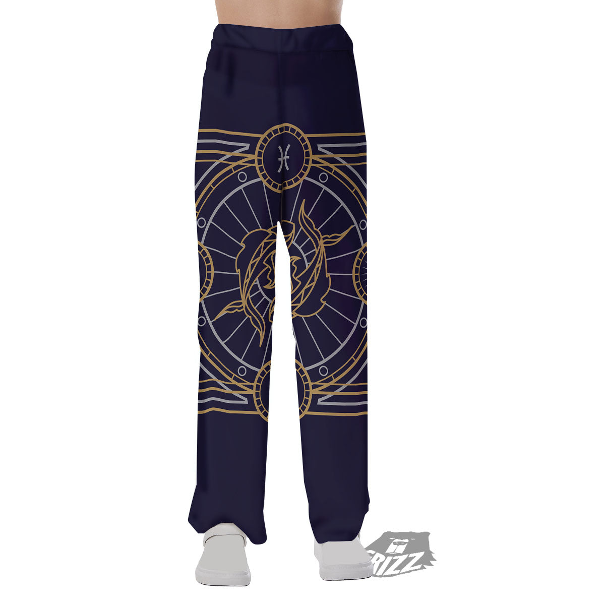 Signs Astrological And Pisces Print Pajama Pants-grizzshop