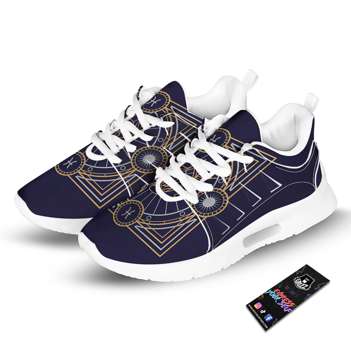 Signs Astrological And Pisces Print Tennis Shoes-grizzshop