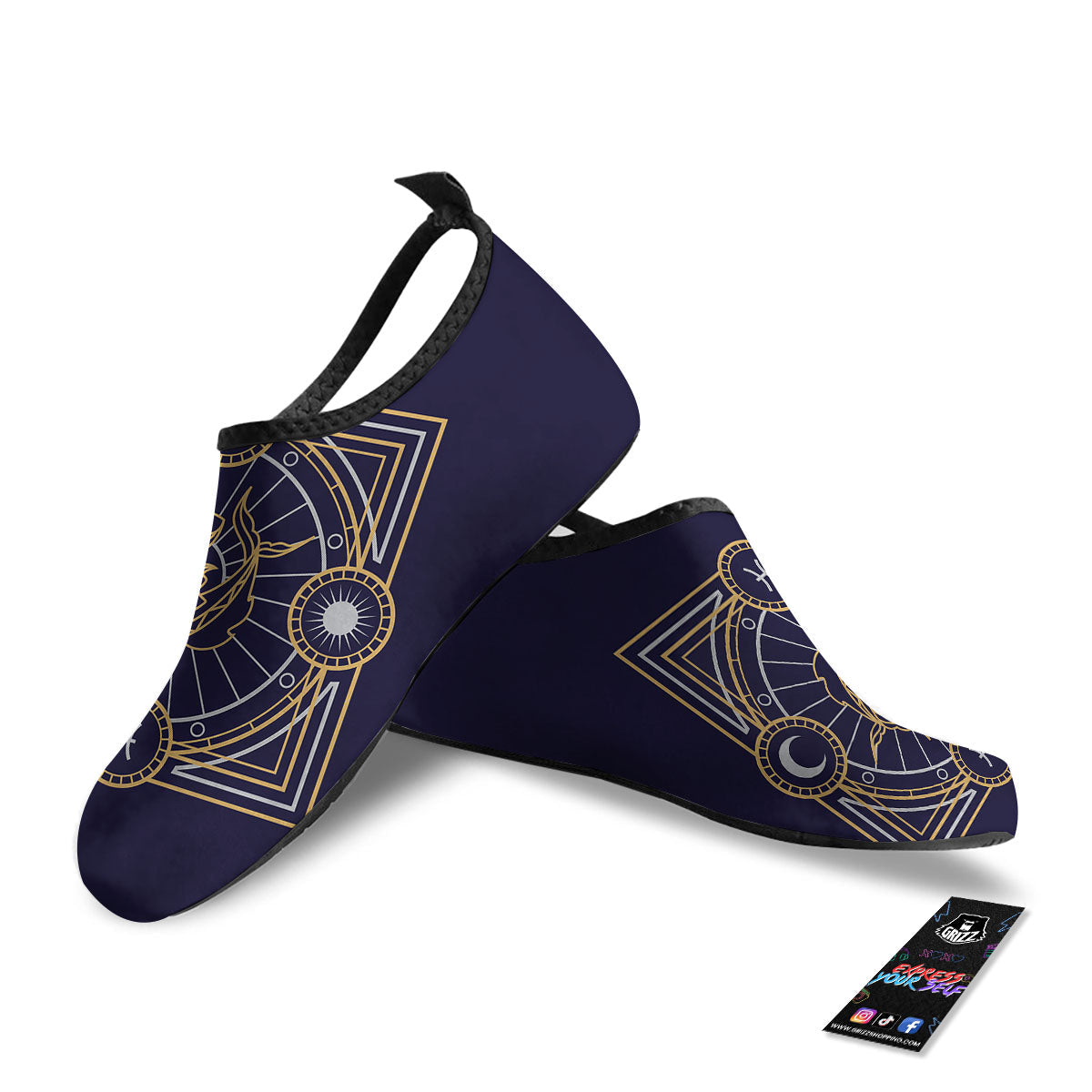 Signs Astrological And Pisces Print Water Shoes-grizzshop