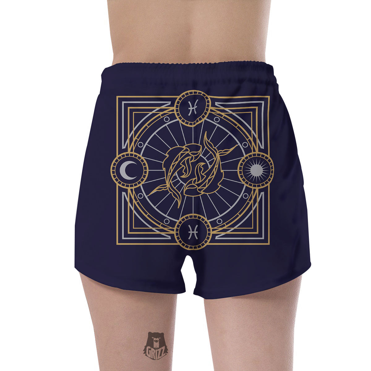 Signs Astrological And Pisces Print Women's Shorts-grizzshop