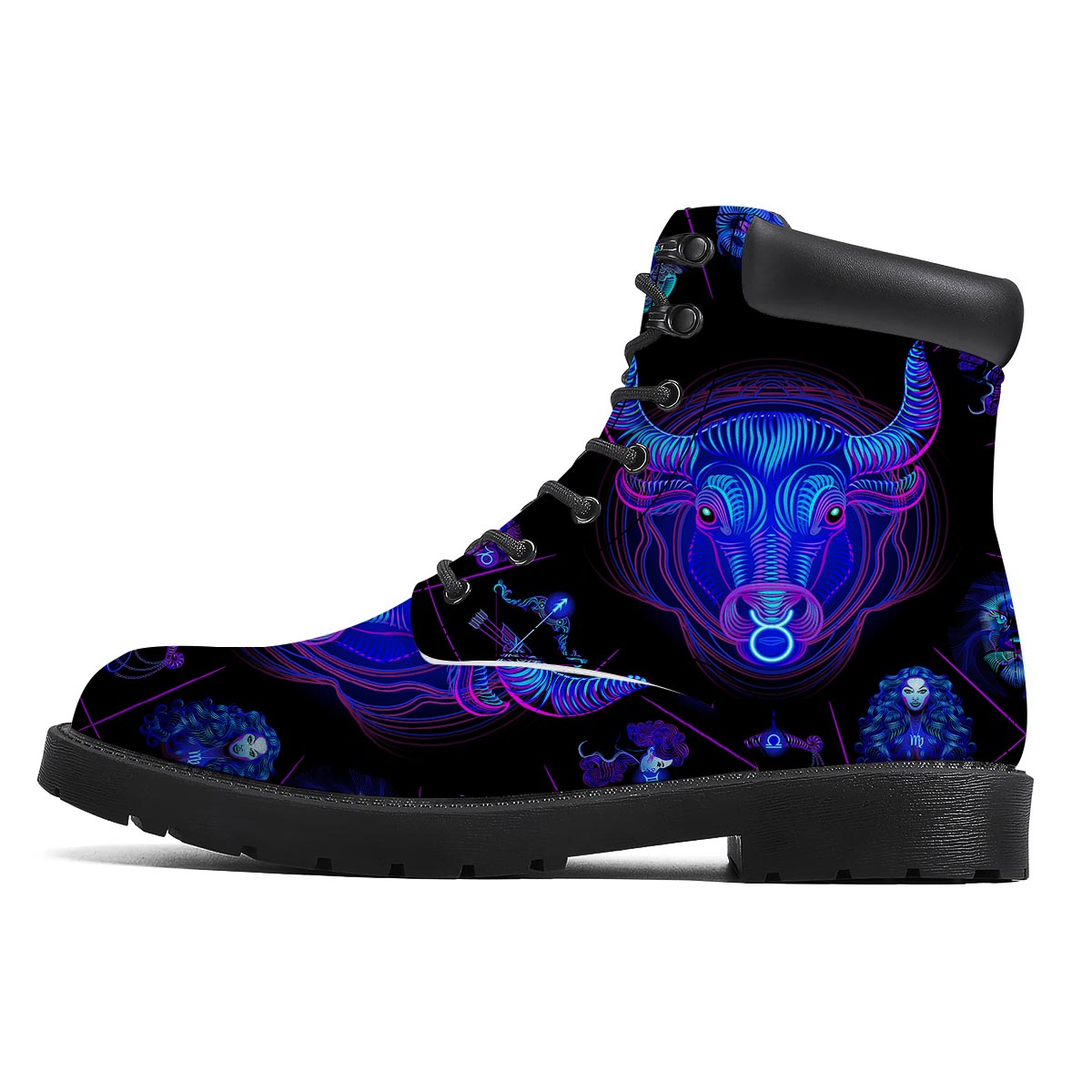 Signs Astrological And Taurus Print Boots-grizzshop