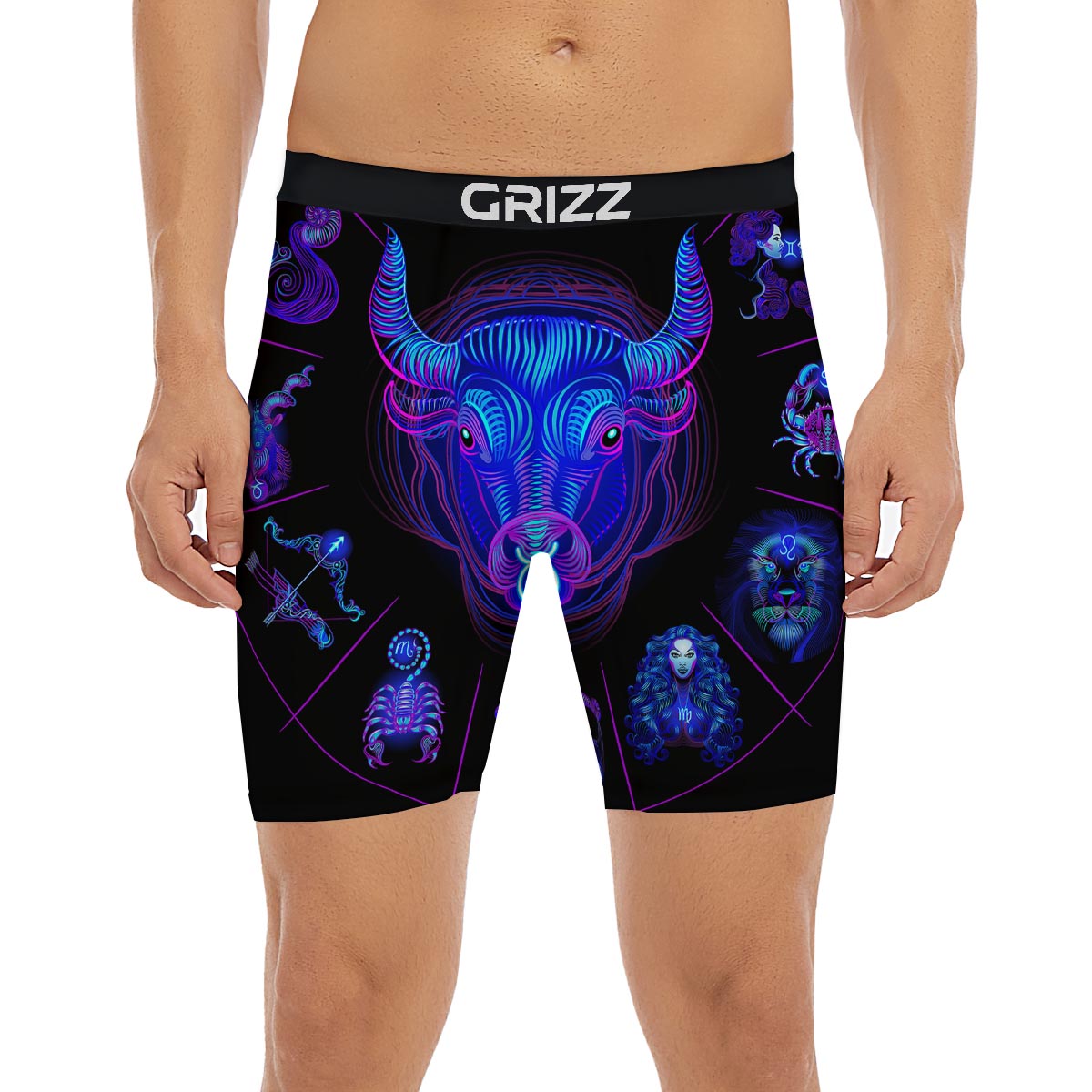 Signs Astrological And Taurus Print Boxer Briefs-grizzshop