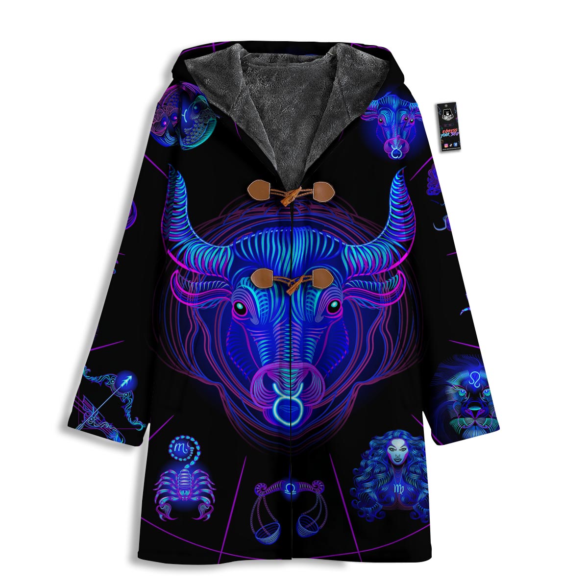 Signs Astrological And Taurus Print Men's Windbreaker Jacket-grizzshop