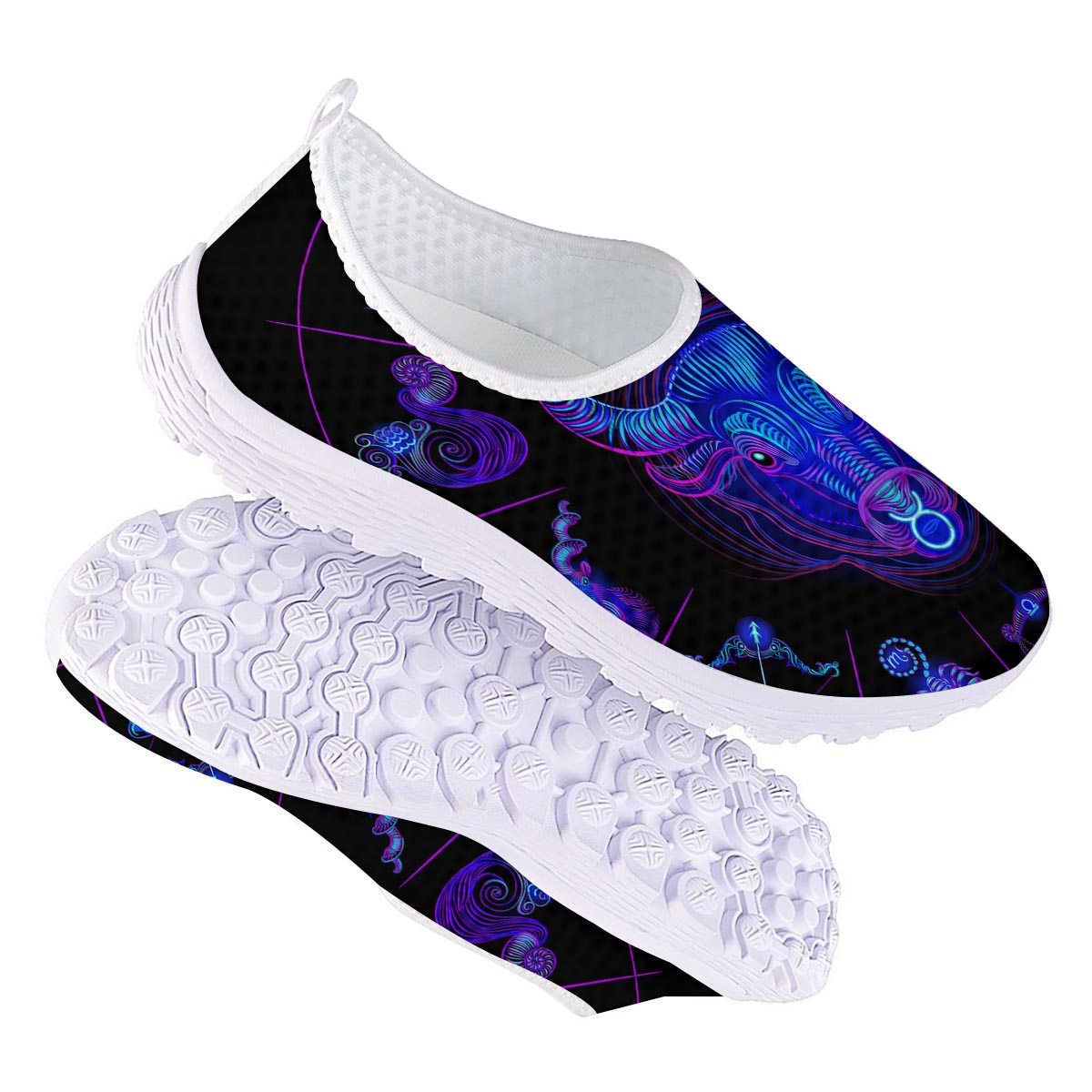 Signs Astrological And Taurus Print Nurse Shoes-grizzshop