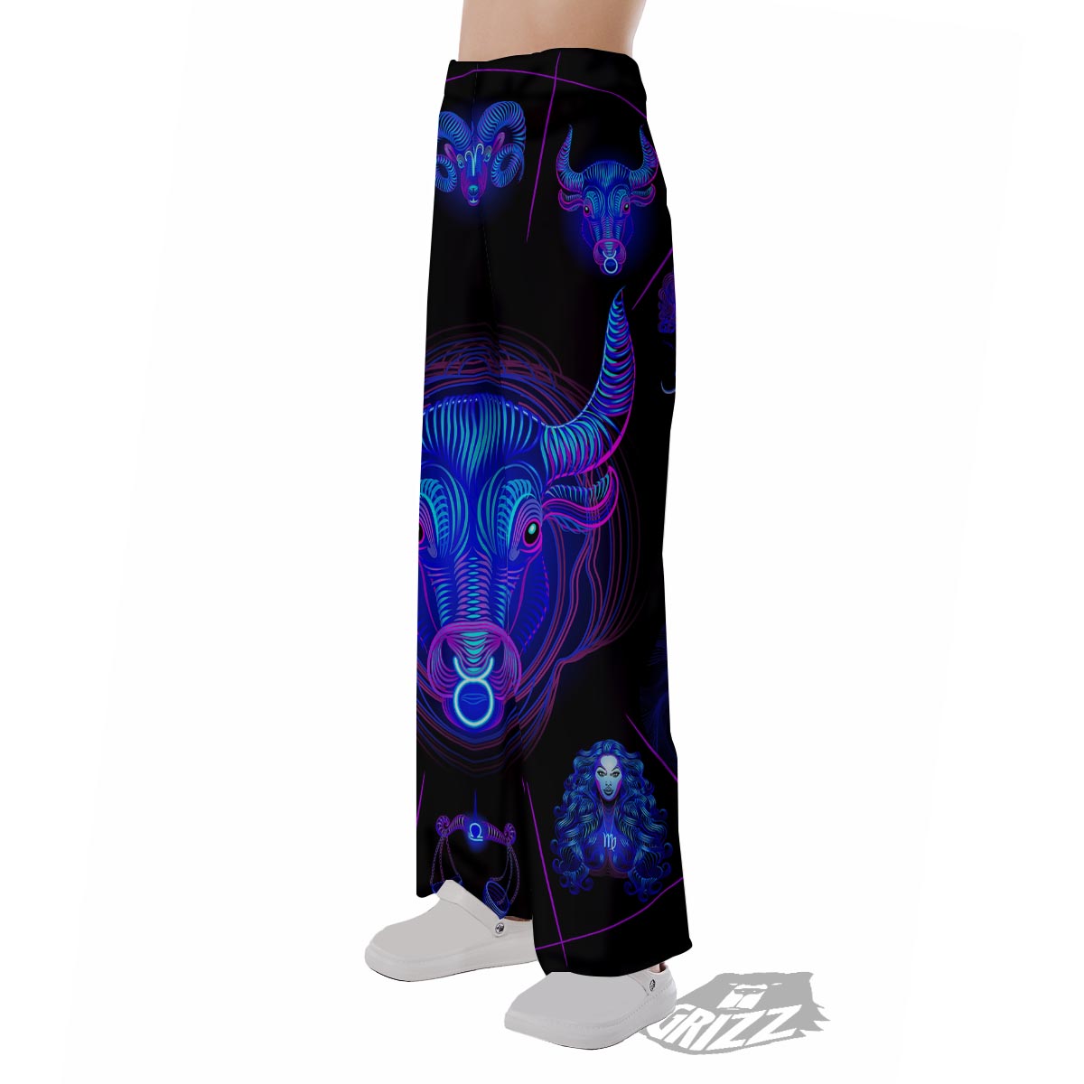 Signs Astrological And Taurus Print Pajama Pants-grizzshop