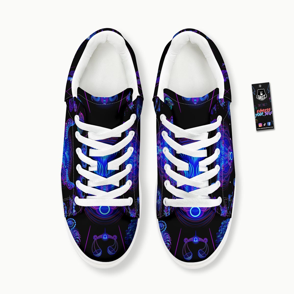 Signs Astrological And Taurus Print Platform Shoes-grizzshop