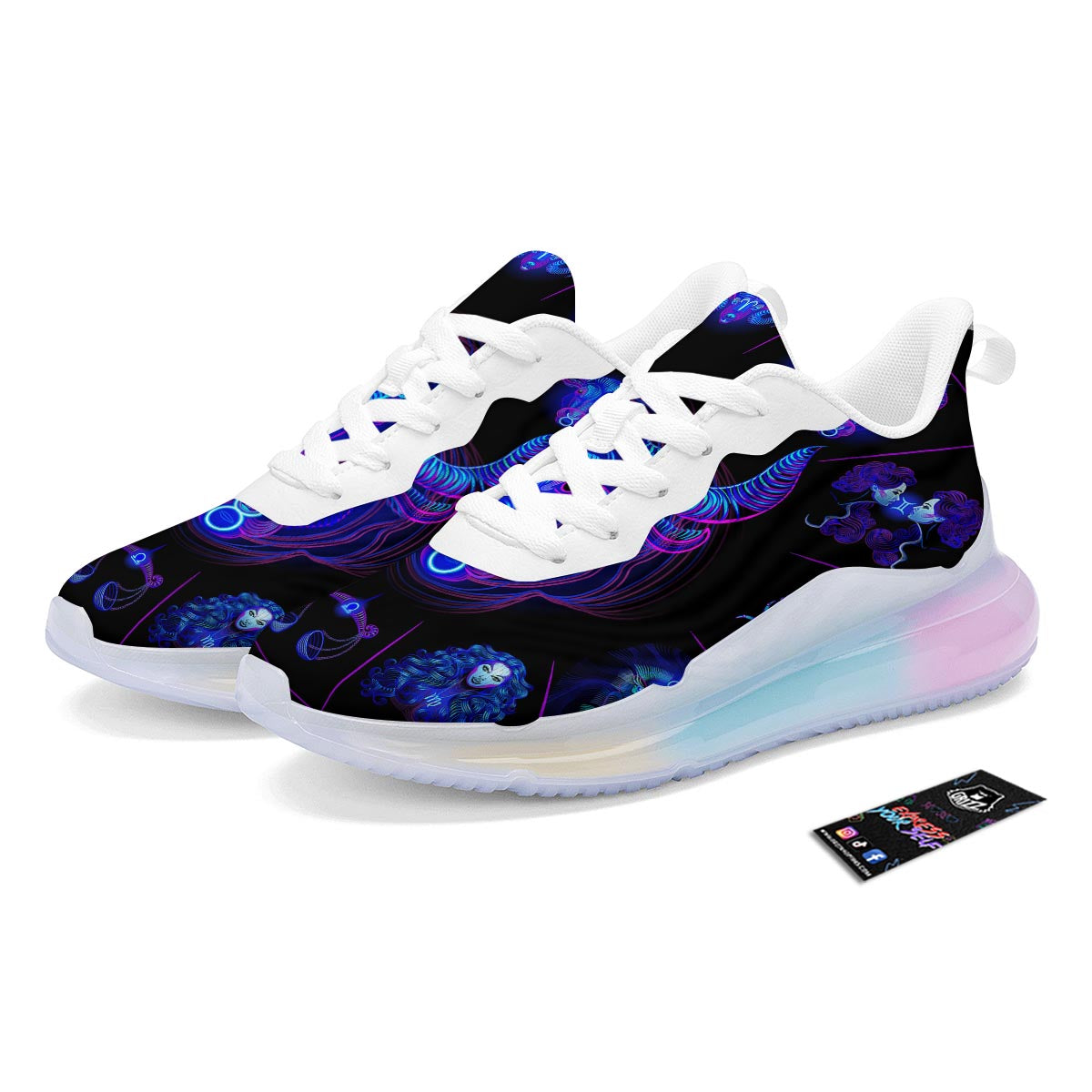 Signs Astrological And Taurus Print Running Sneakers-grizzshop
