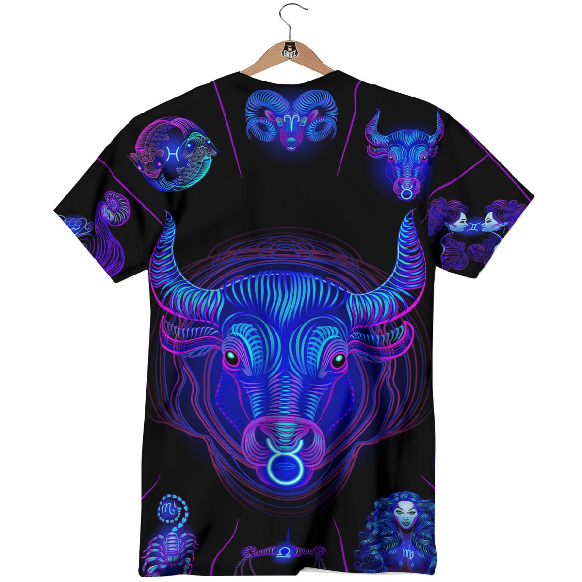 Signs Astrological And Taurus Print T-Shirt-grizzshop