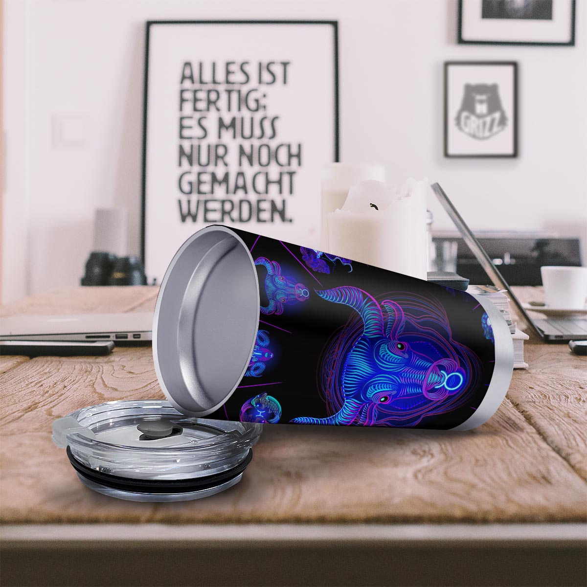 Signs Astrological And Taurus Print Tumbler-grizzshop