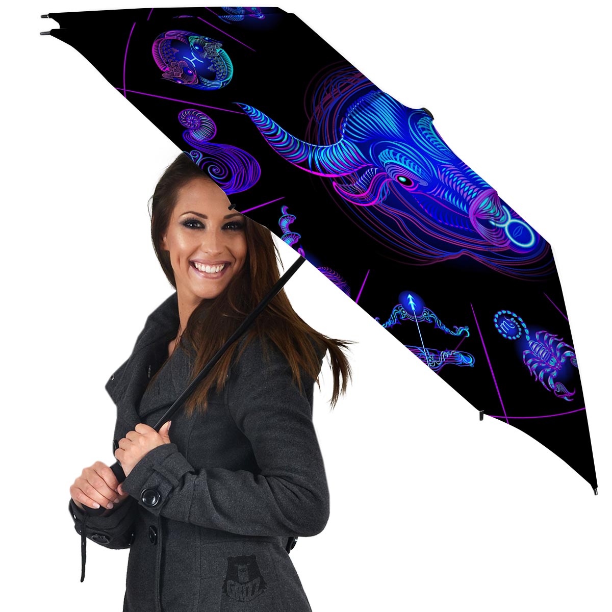 Signs Astrological And Taurus Print Umbrella-grizzshop