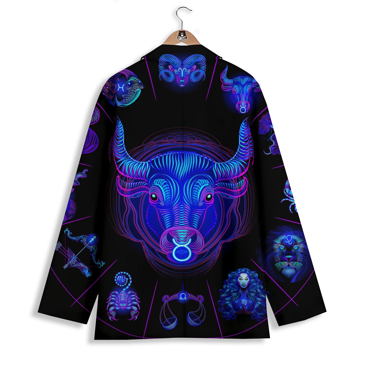 Signs Astrological And Taurus Print Women's Blazer-grizzshop