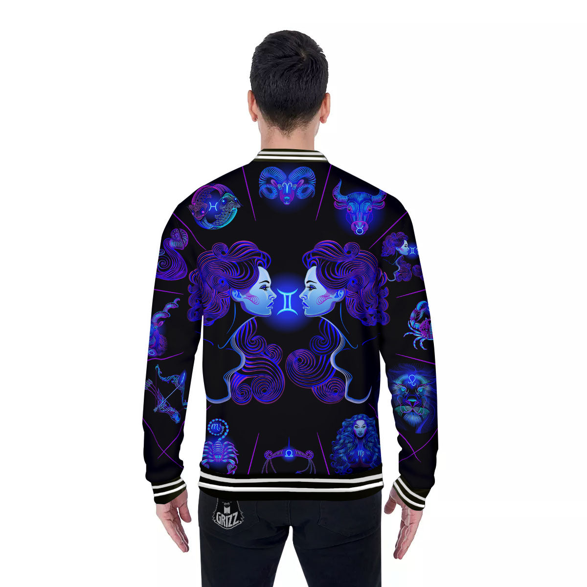 Signs Astrological And Virgo Print Baseball Jacket-grizzshop
