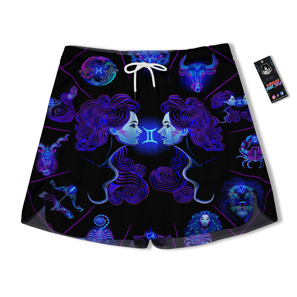 Signs Astrological And Virgo Print Men's Running Shorts