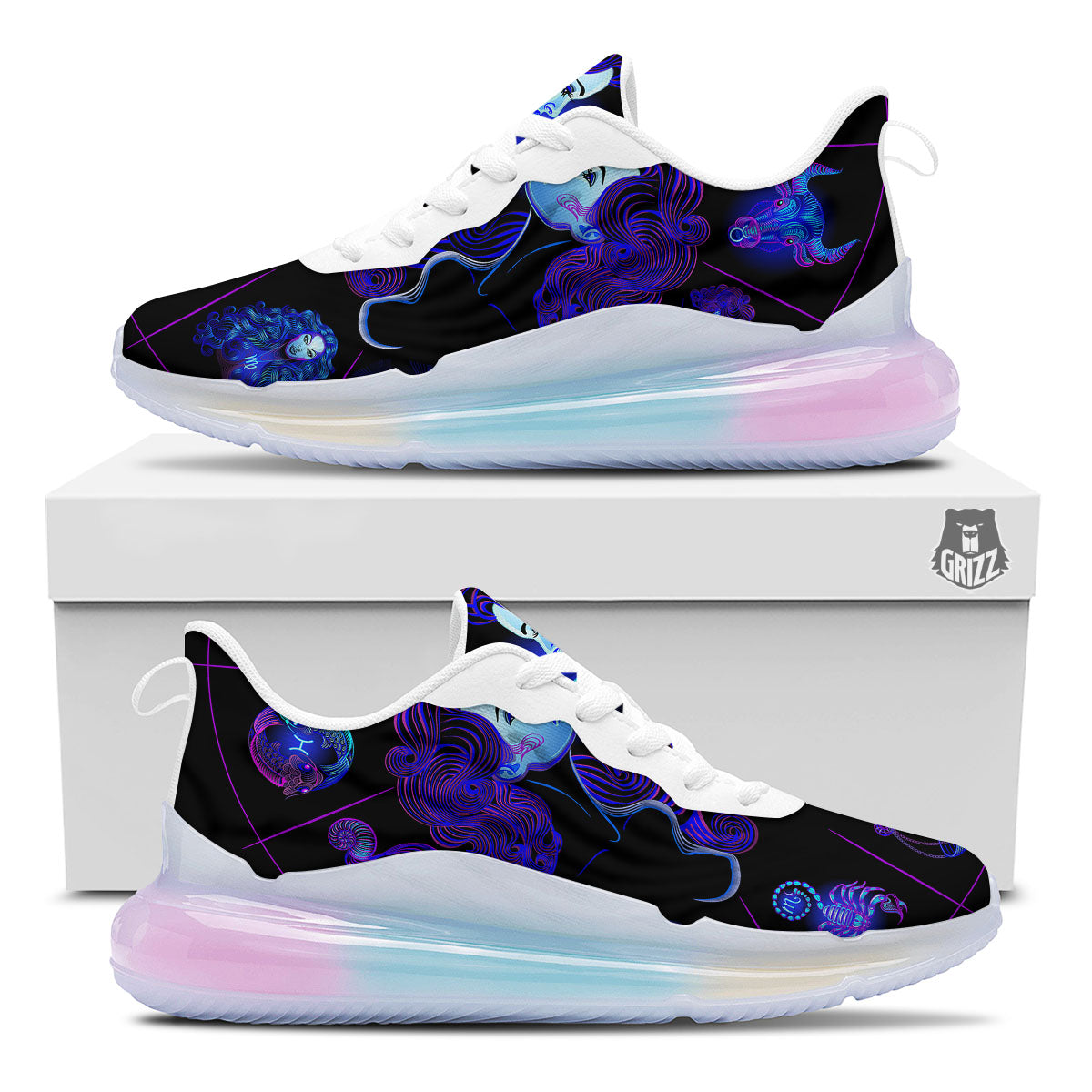 Signs Astrological And Virgo Print Running Sneakers-grizzshop