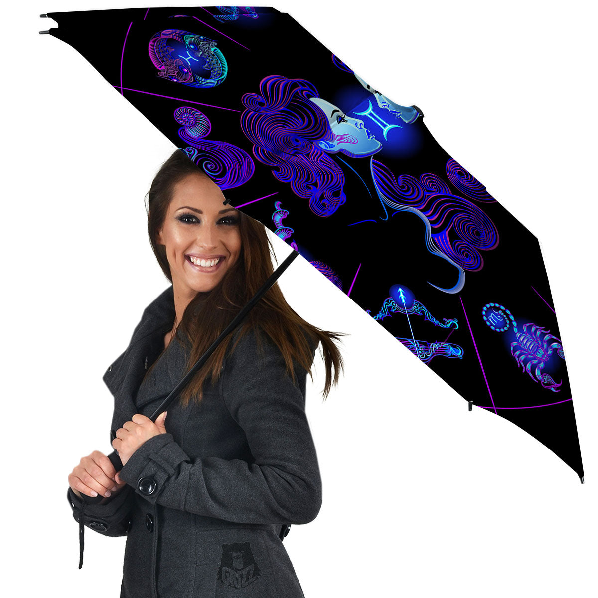 Signs Astrological And Virgo Print Umbrella-grizzshop