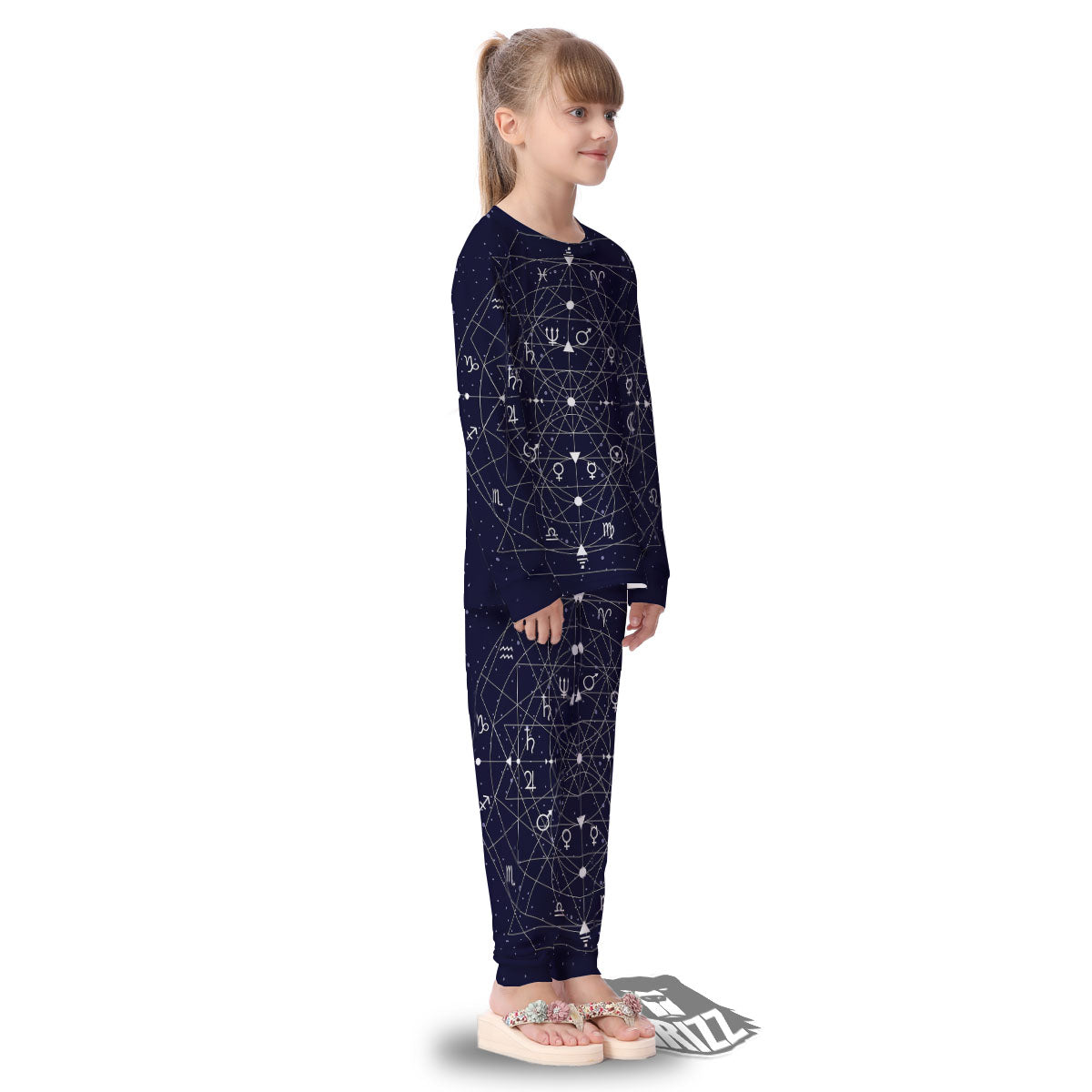 Signs Geometric Zodiac Print Kid's Pajamas-grizzshop