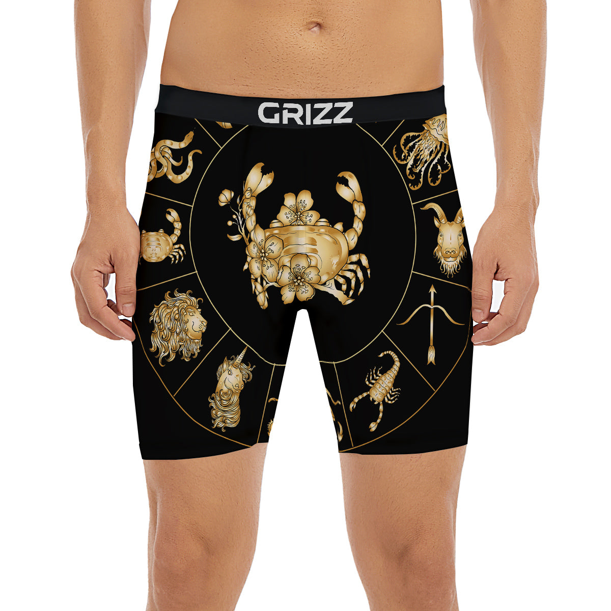 Signs Astrological And Cancer Print Boxer Briefs