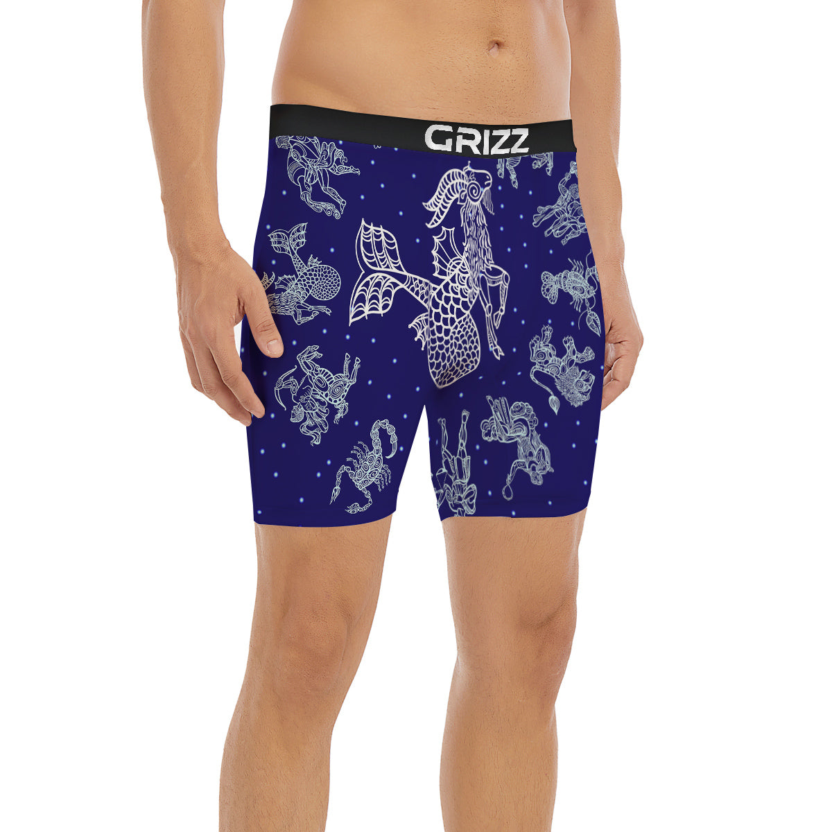 Signs Astrological And Capricorn Print Boxer Briefs