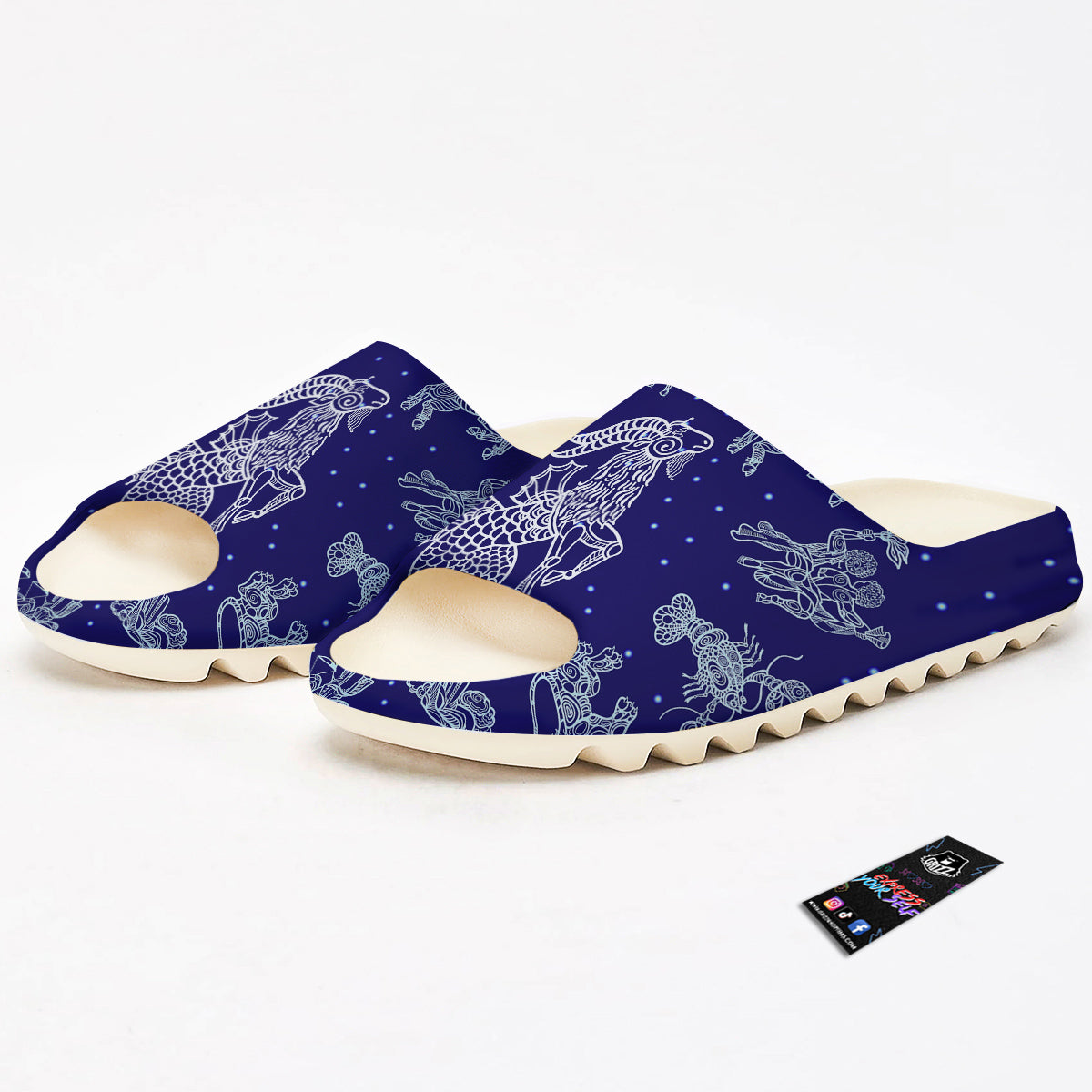 Signs Astrological And Capricorn Print Sandals-grizzshop