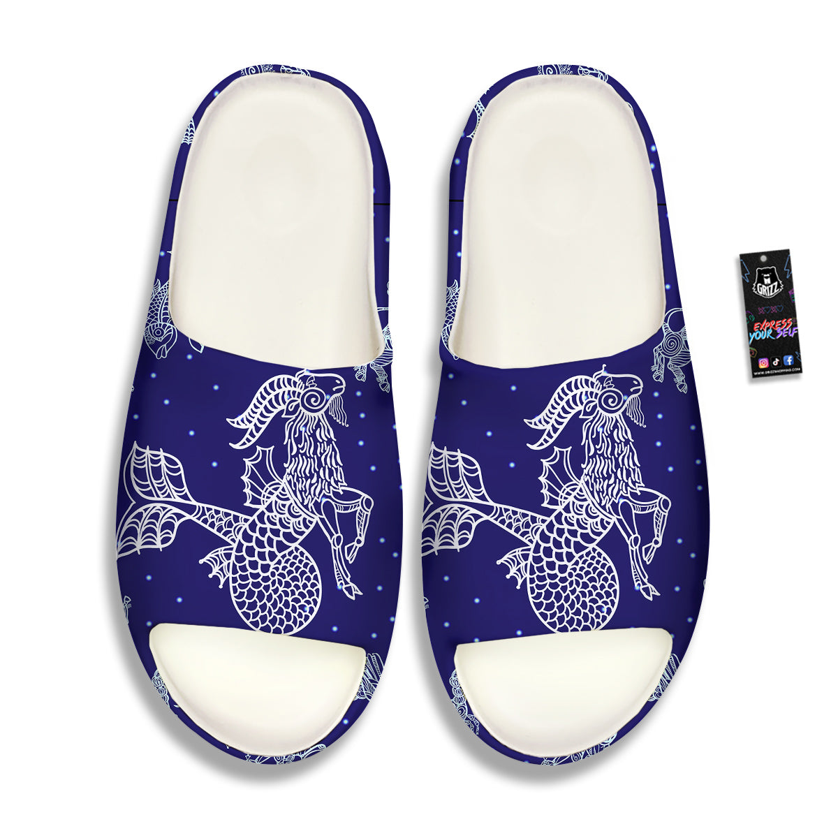 Signs Astrological And Capricorn Print Sandals-grizzshop