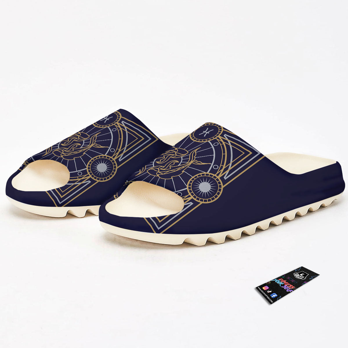 Signs Astrological And Pisces Print Sandals-grizzshop