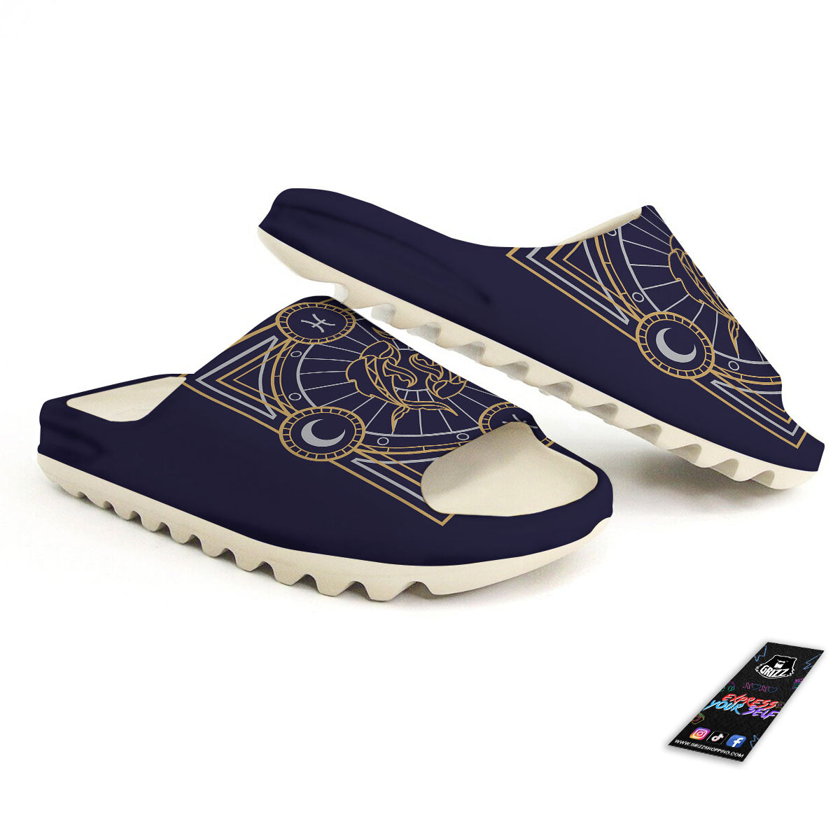 Signs Astrological And Pisces Print Sandals-grizzshop