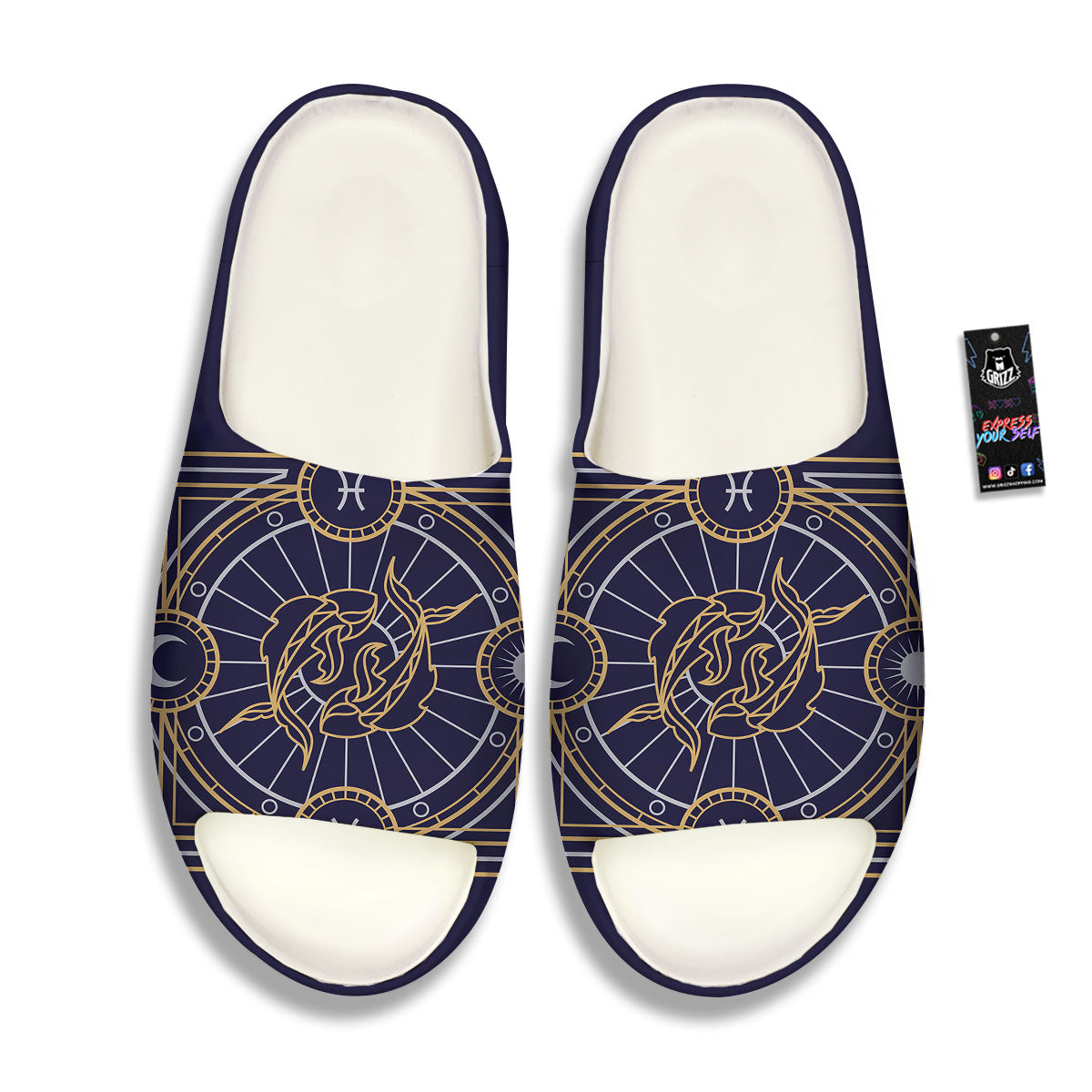Signs Astrological And Pisces Print Sandals-grizzshop