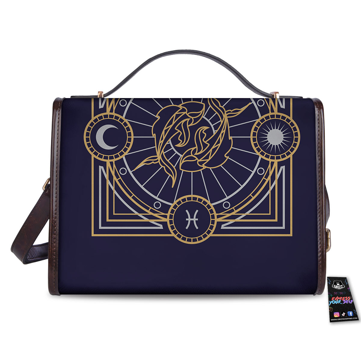 Signs Astrological And Pisces Print Women's Satchel Bag