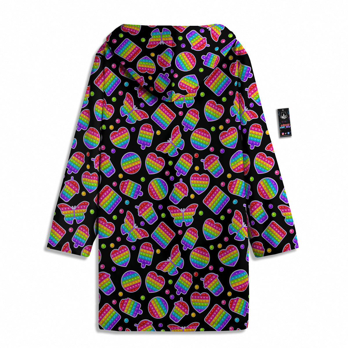 Silicone Bubbles Pop it Colorful Print Pattern Men's Windbreaker Jacket-grizzshop