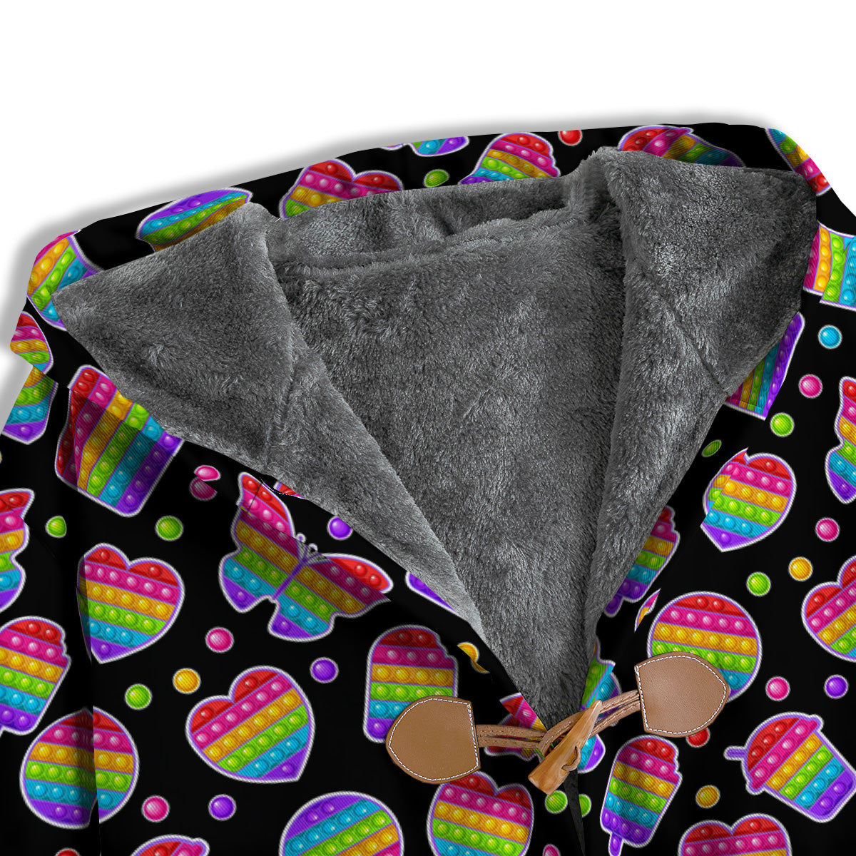 Silicone Bubbles Pop it Colorful Print Pattern Men's Windbreaker Jacket-grizzshop
