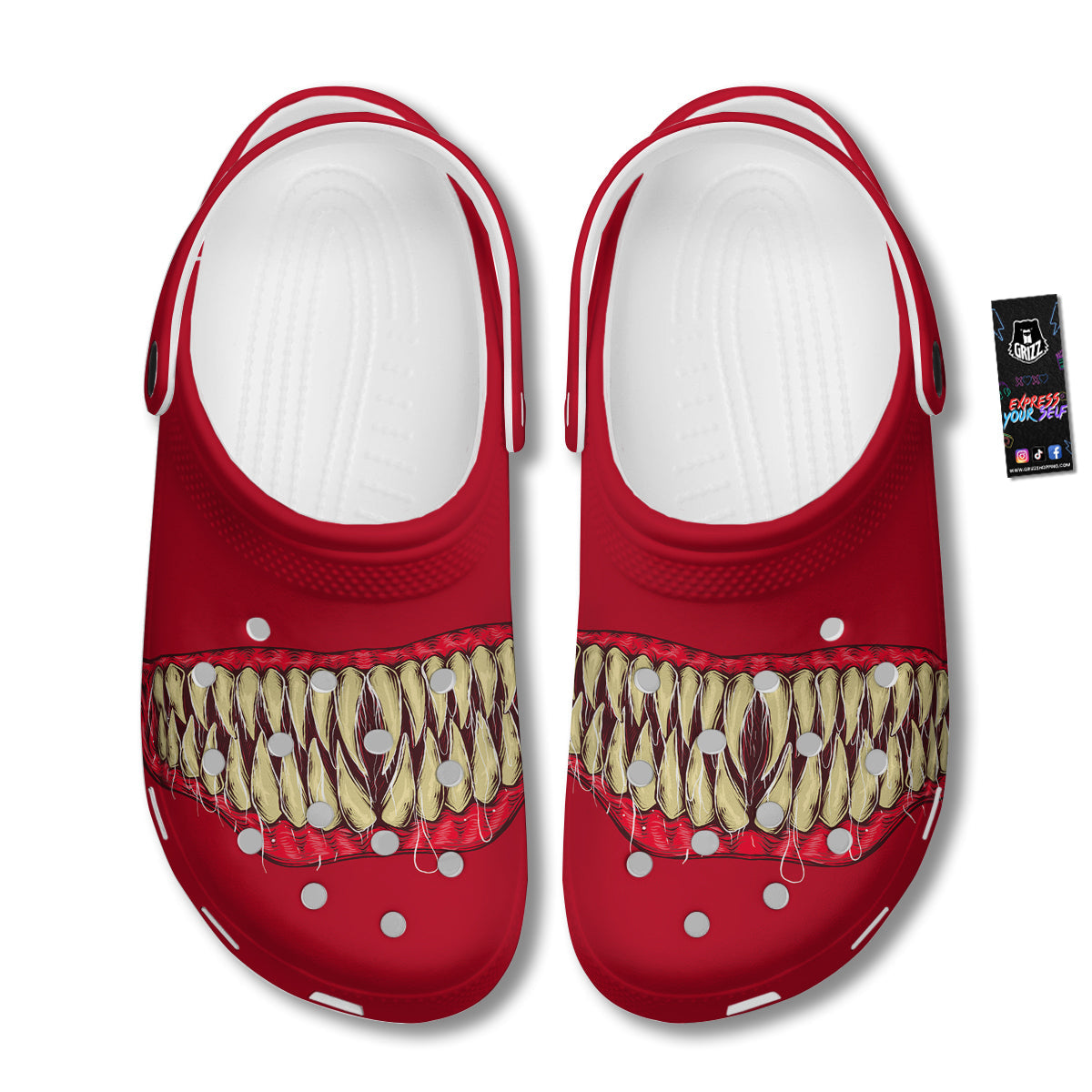 Sinister Smile Print Clog-grizzshop