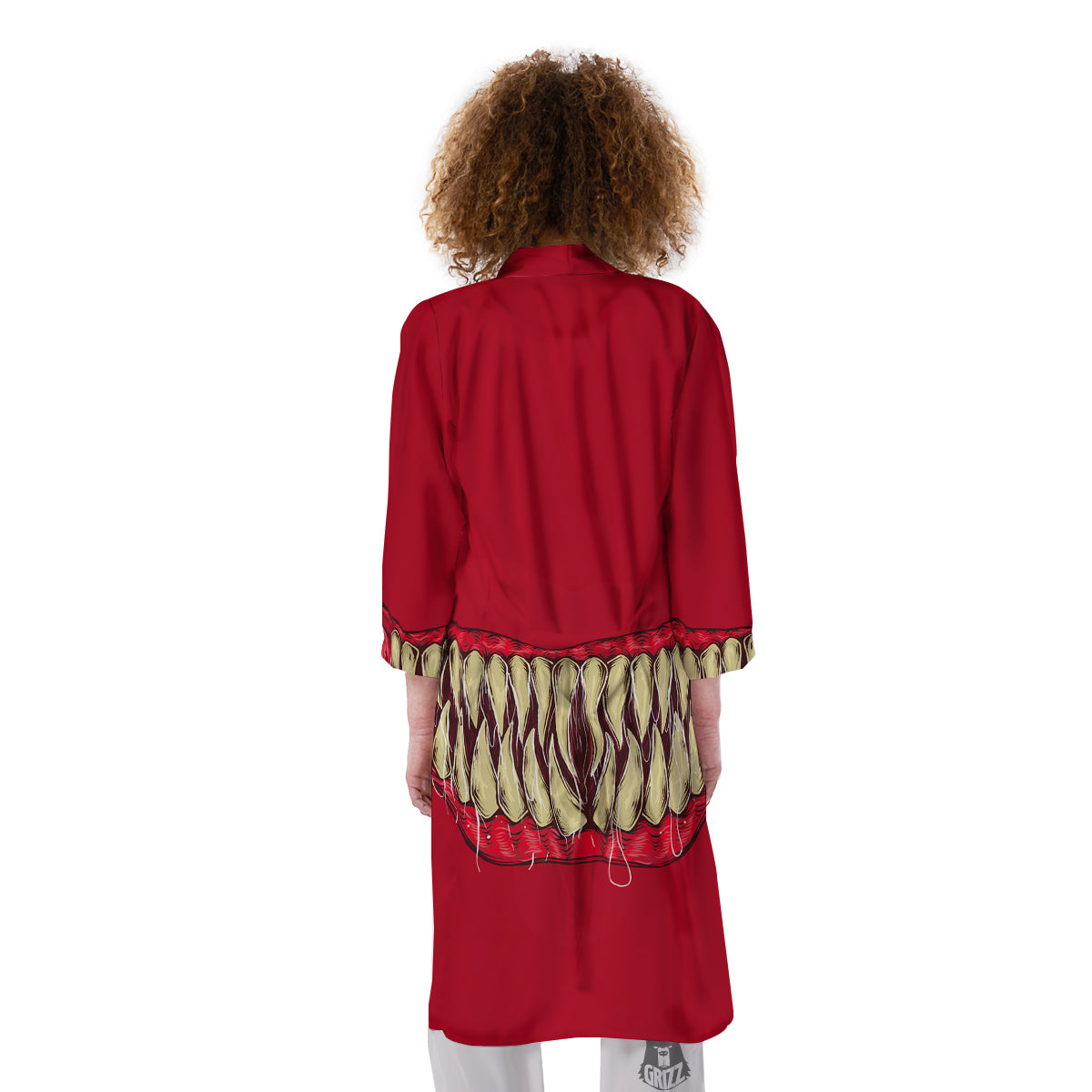 Sinister Smile Print Kimono-grizzshop