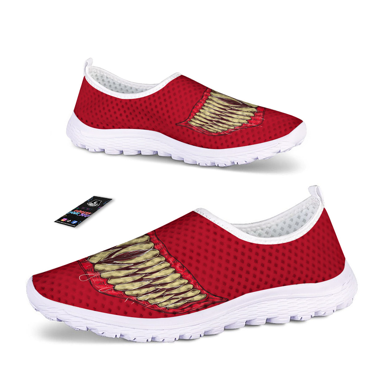 Sinister Smile Print Nurse Shoes-grizzshop