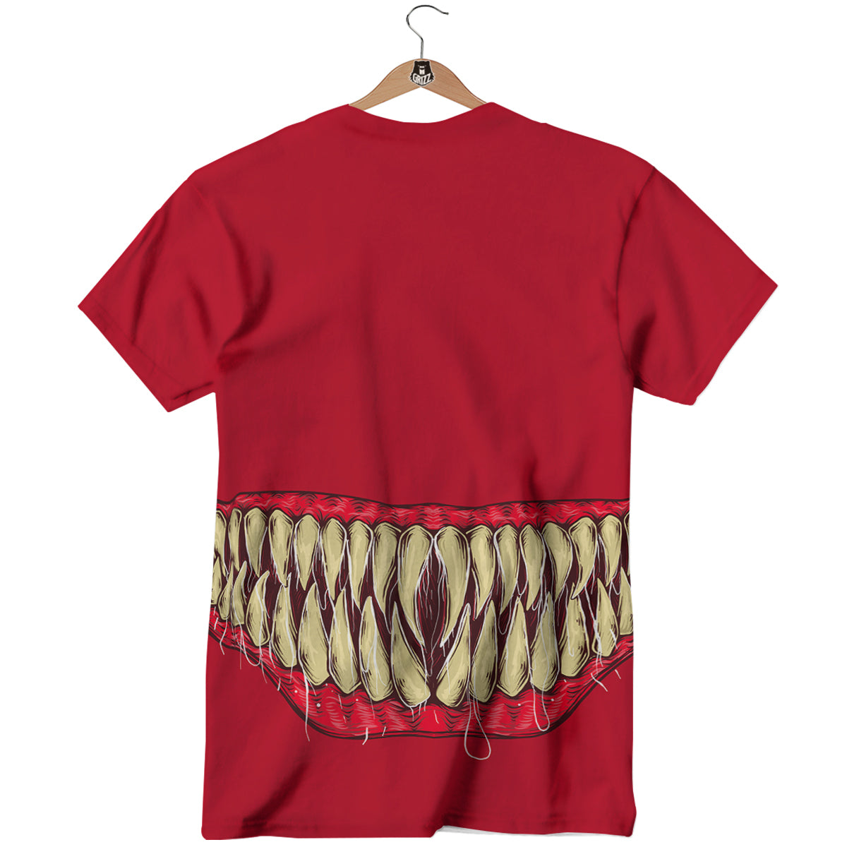 Sinister Smile Print T-Shirt-grizzshop