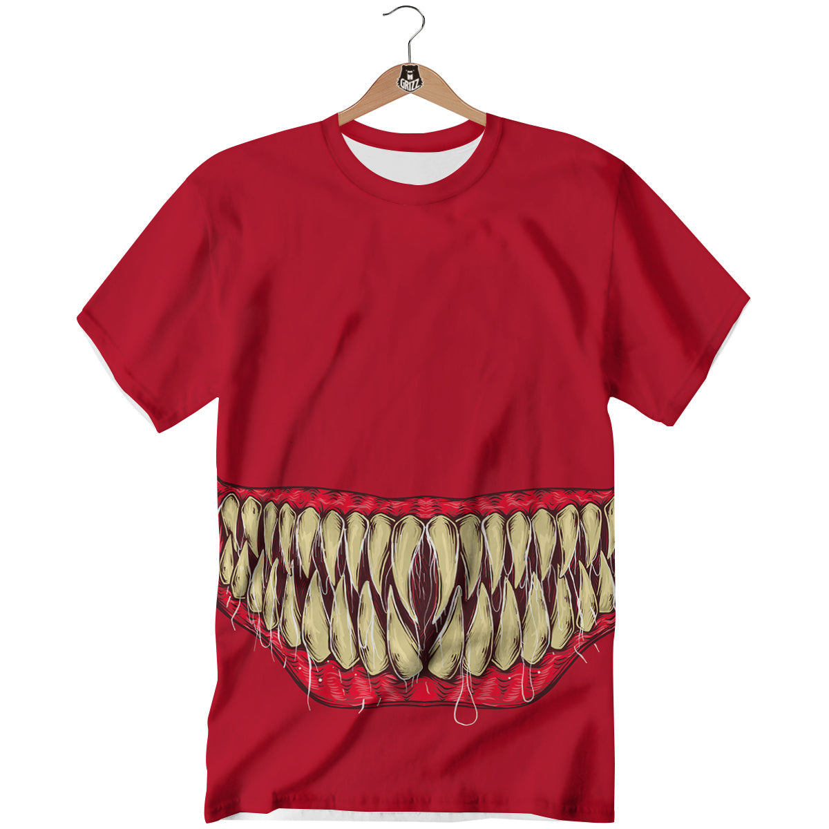 Sinister Smile Print T-Shirt-grizzshop