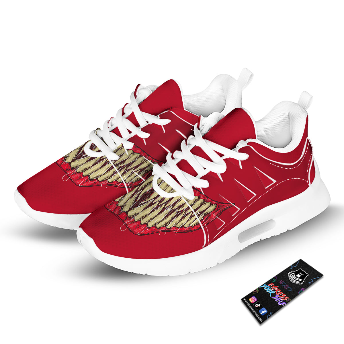 Sinister Smile Print Tennis Shoes-grizzshop