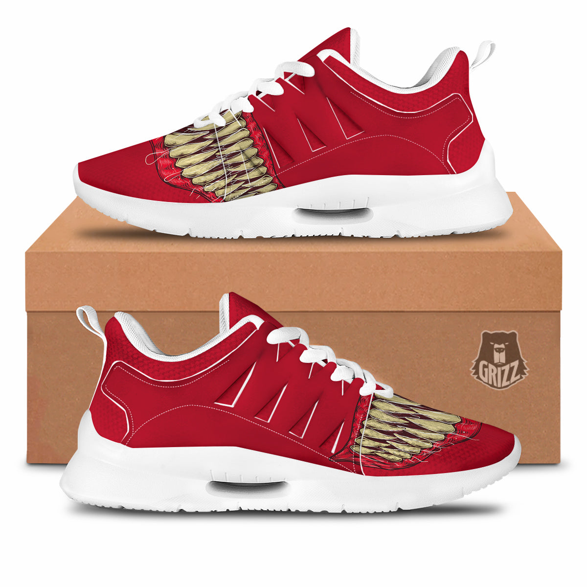 Sinister Smile Print Tennis Shoes-grizzshop