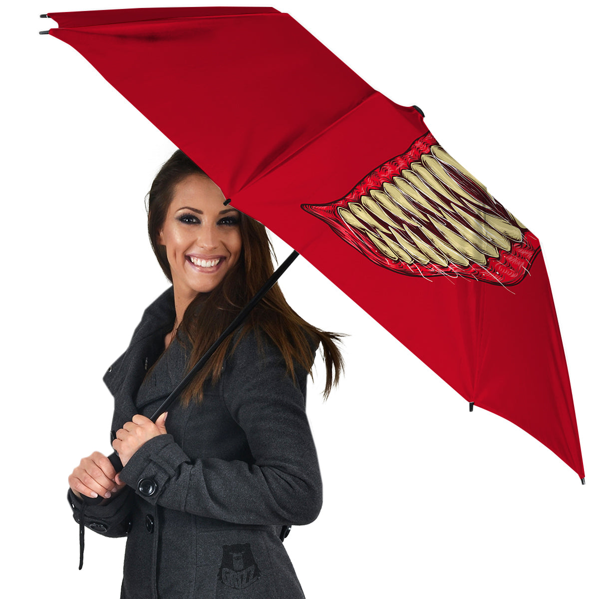 Sinister Smile Print Umbrella-grizzshop