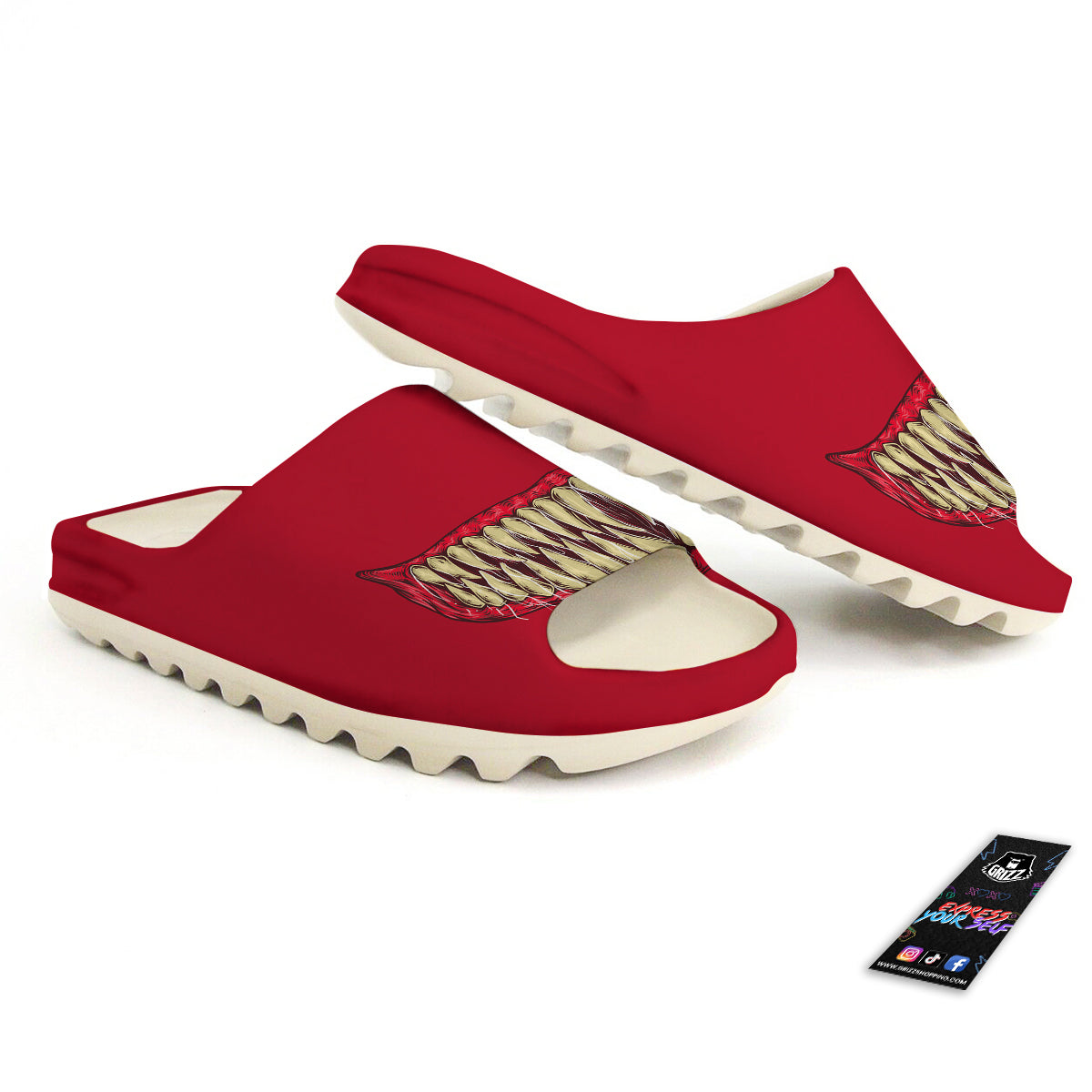 Sinister Smile Print Sandals-grizzshop