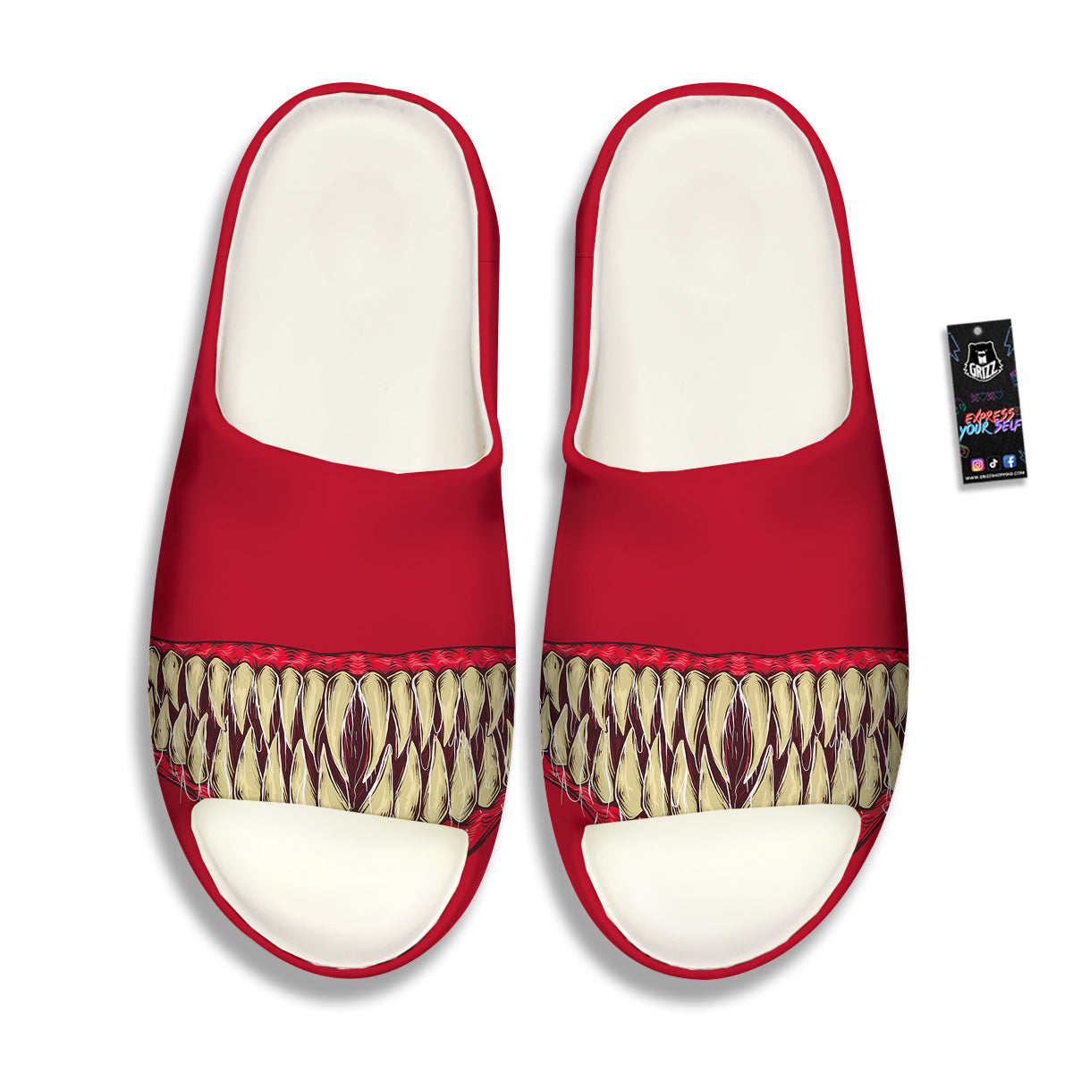 Sinister Smile Print Sandals-grizzshop