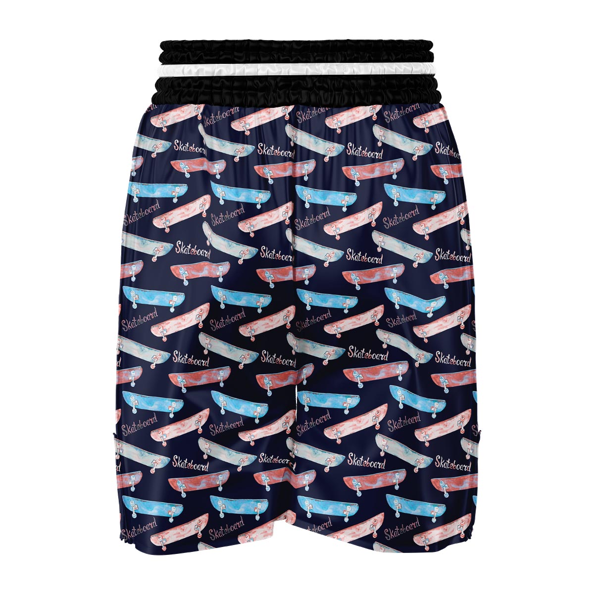 Skateboard Print Pattern Boxing Shorts-grizzshop