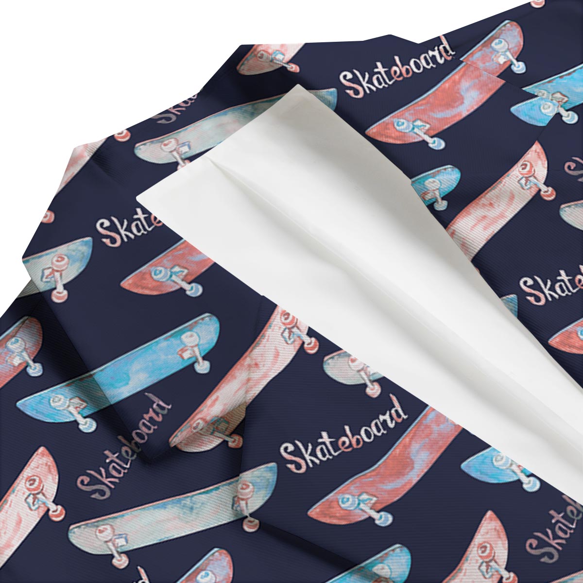 Skateboard Print Pattern Men's Blazer-grizzshop