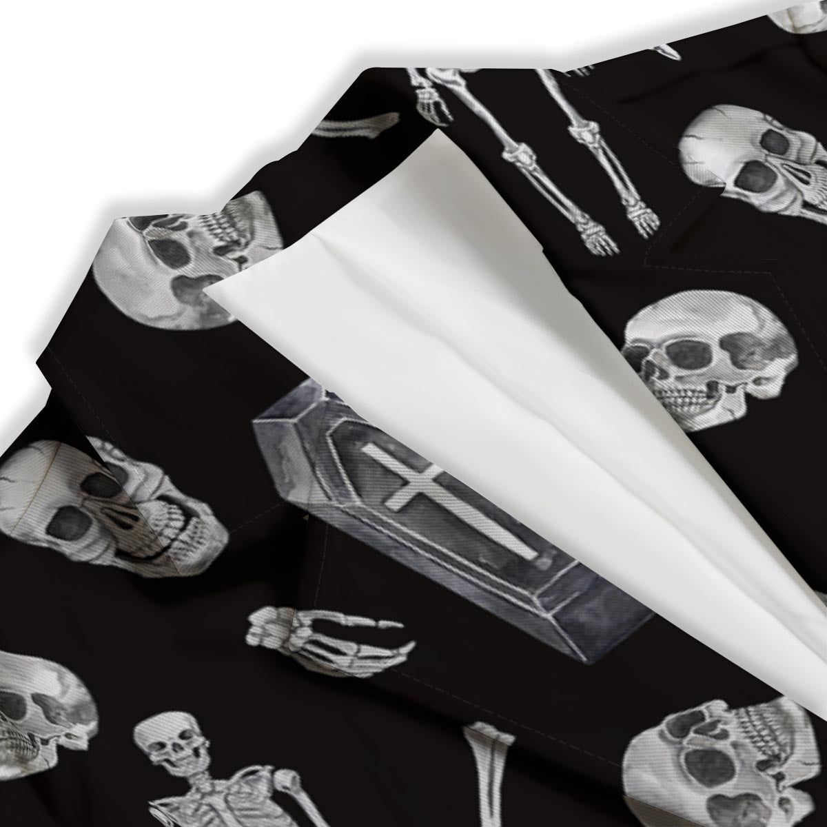 Skeleton And Tomb Print Pattern Women's Blazer-grizzshop