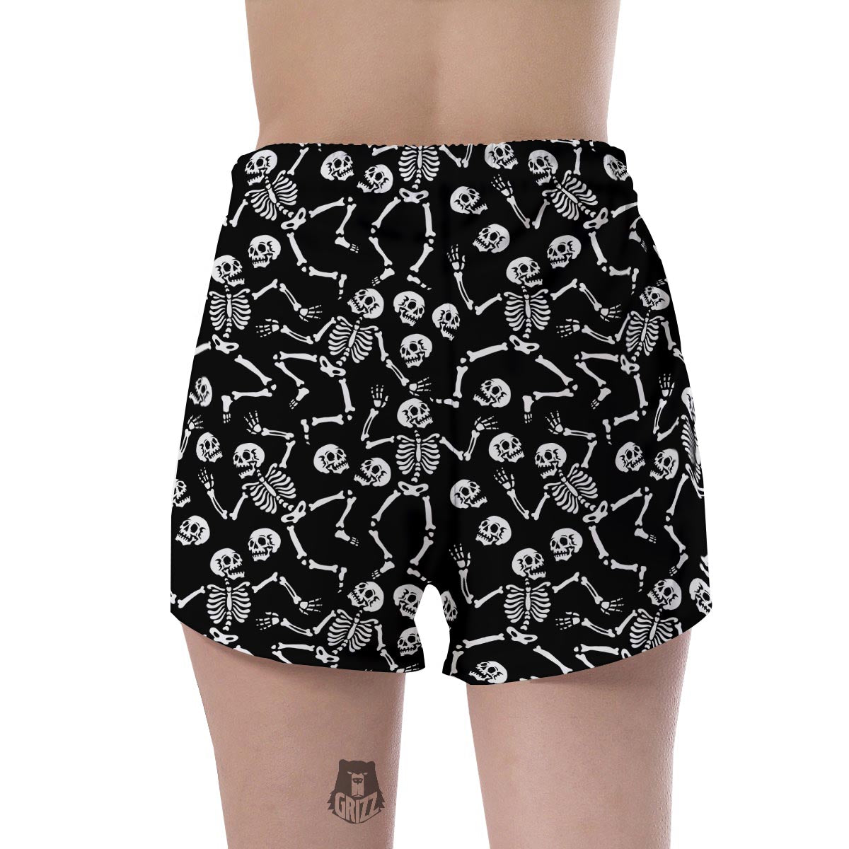 Skeleton Dancing Halloween Women's Shorts-grizzshop
